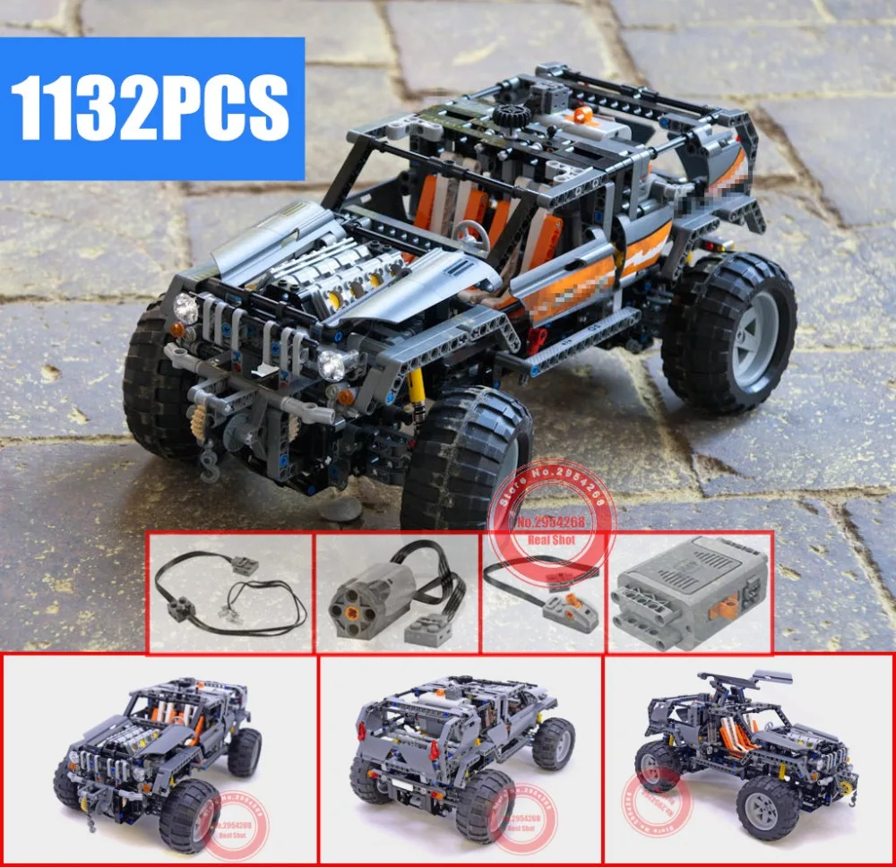 Новый MOC мотор функции питания от Roader Fit Technic модель строительные блоки кирпичи