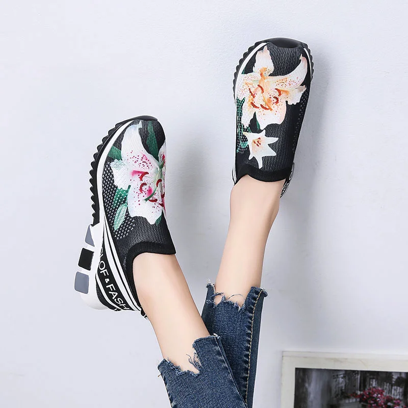 2019 удобная обувь на плоской подошве женская повседневная из Вулканизированной