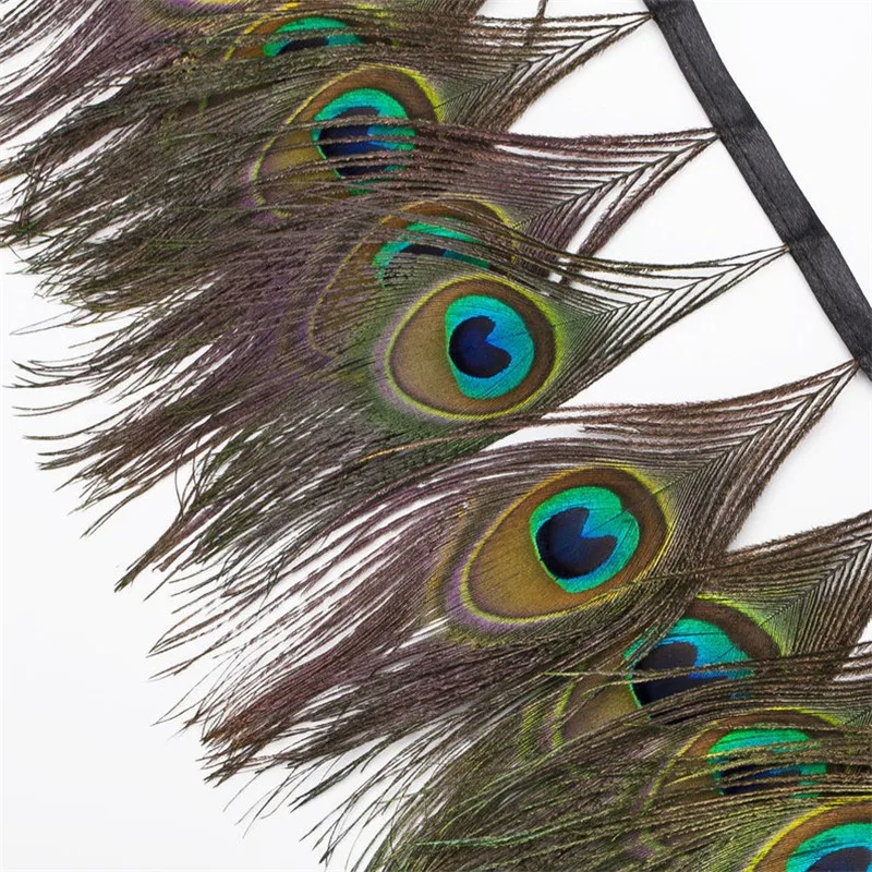 Натуральная лента с большими глазами и перьями павлина 4 6 дюймов сделай сам