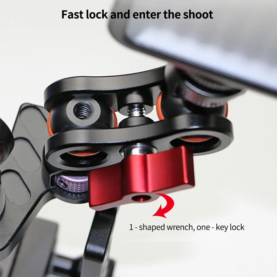 Шарнирный рычаг с двойной шаровой головкой адаптер резьбовым винтом 1/4 для