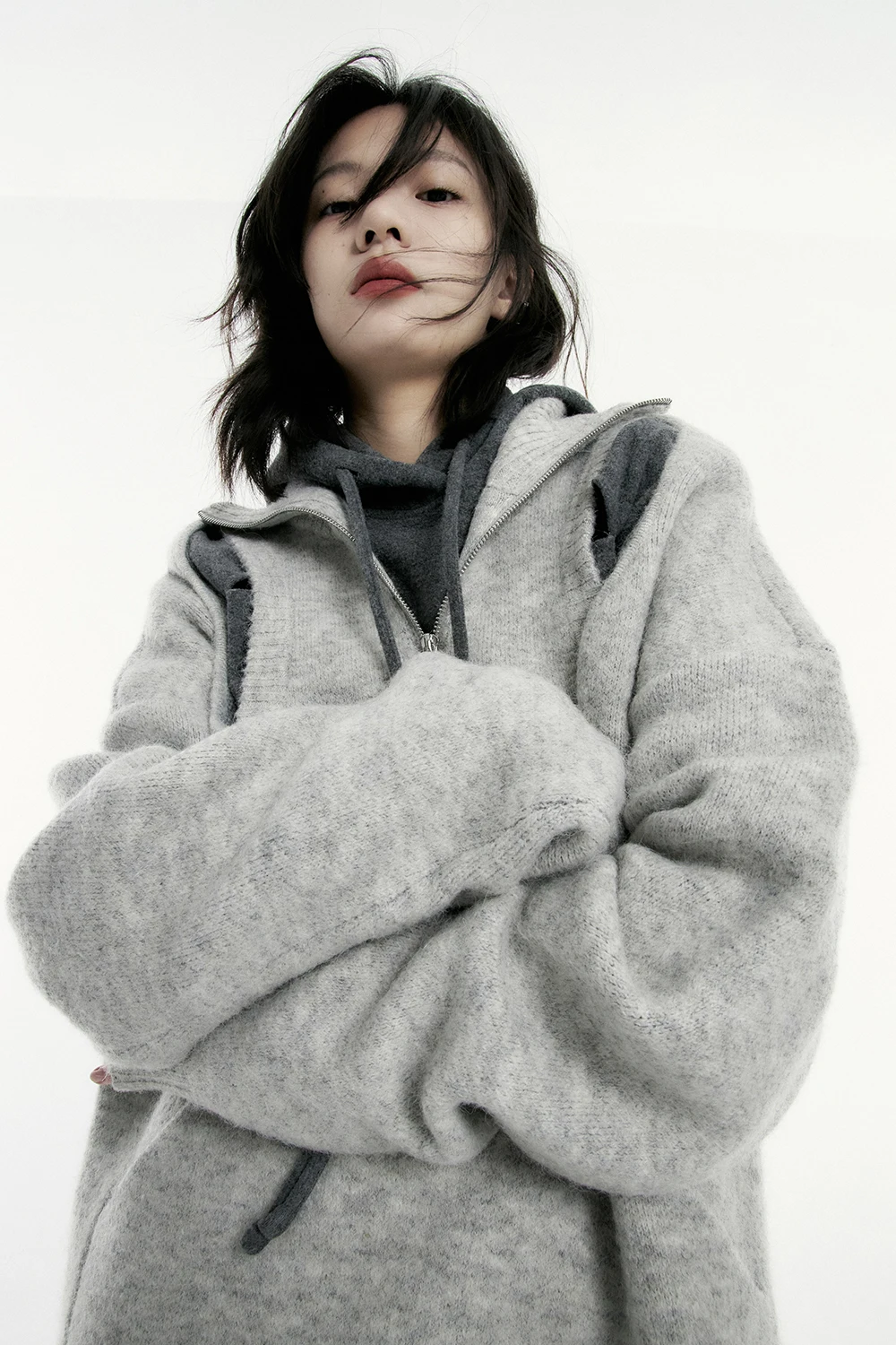 

Women Hoodie Harajuku Korean Version Loose Oversized Sweatshirts Solid Color Long-sleeved Hooded Sweatshirt Student Girl Top