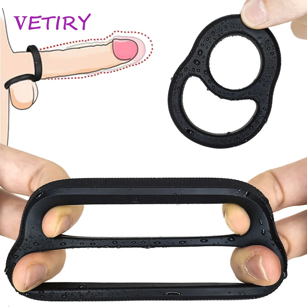 Кольцо на пенис кольцо для задержки эякуляции двойное увеличивающее мужское t