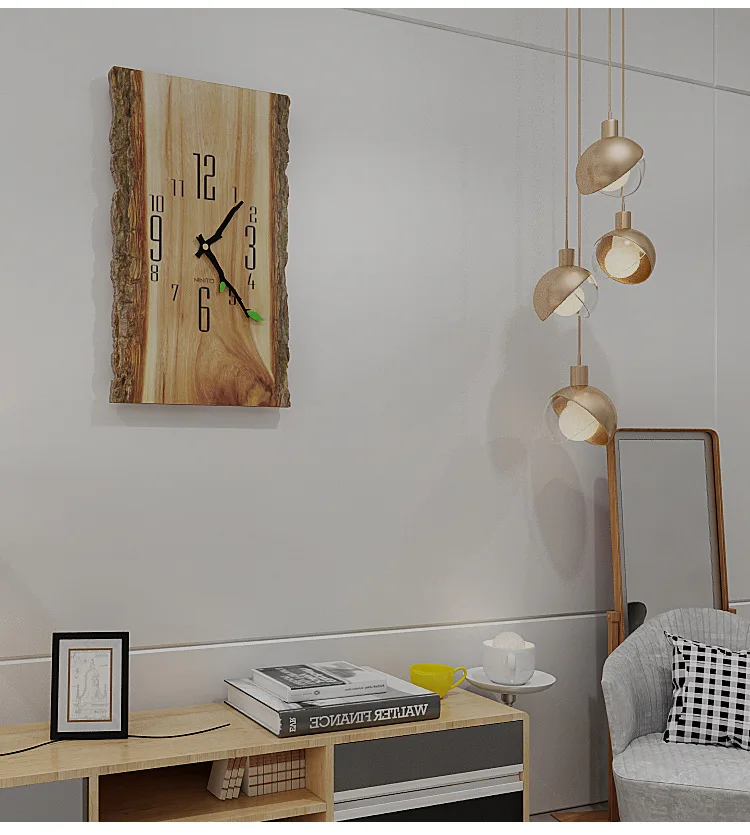 Настенные часы в скандинавском стиле с креативным рисунком дерева простые