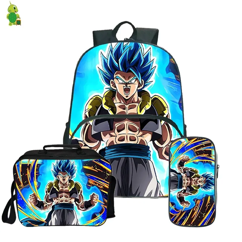 5 Dragon Ball Z Broly рюкзак Карандаш Чехол школьные сумки для подростков, для мальчиков и девочек, обед рюкзак 3 шт./компл. Детский рюкзак для путешествий - Цвет: 5