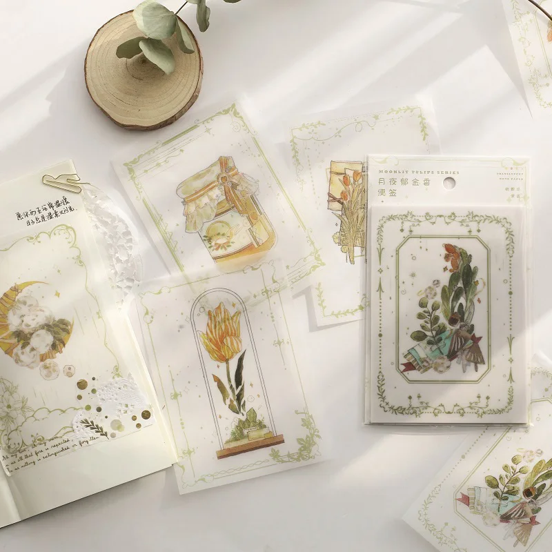 

4pcs/LOT hazy early days series basic literature and art RETRO plan book sulfuric acid paper message memo pad