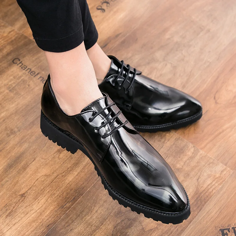 Мужские классические туфли роскошные кожаные деловые оксфорды в итальянском