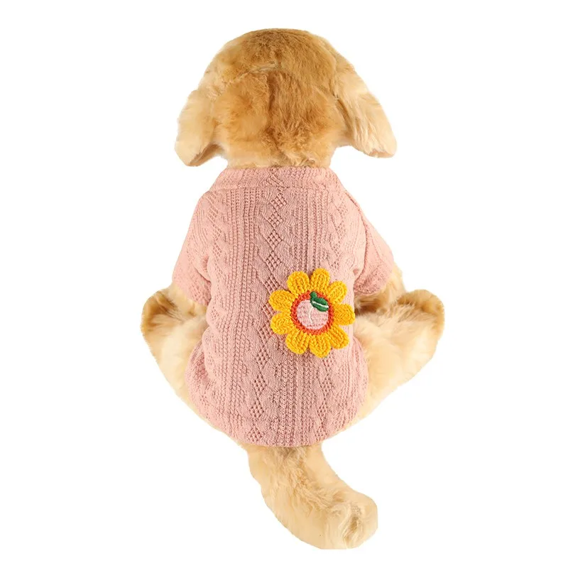 Хлопковая футболка для собак Воздухопроницаемый теплый свитер домашних