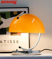 aosong simple postmodern glass table lamp led desk lighting for home bedroom decoration