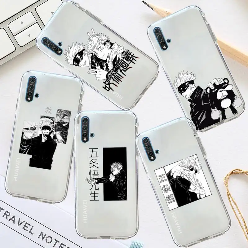 

Jujutsu Kaisen japanese Anime manga Phone Case Transparent for Huawei honor P mate 40 20 30 10 50 i 9 x mate pro lite 8a