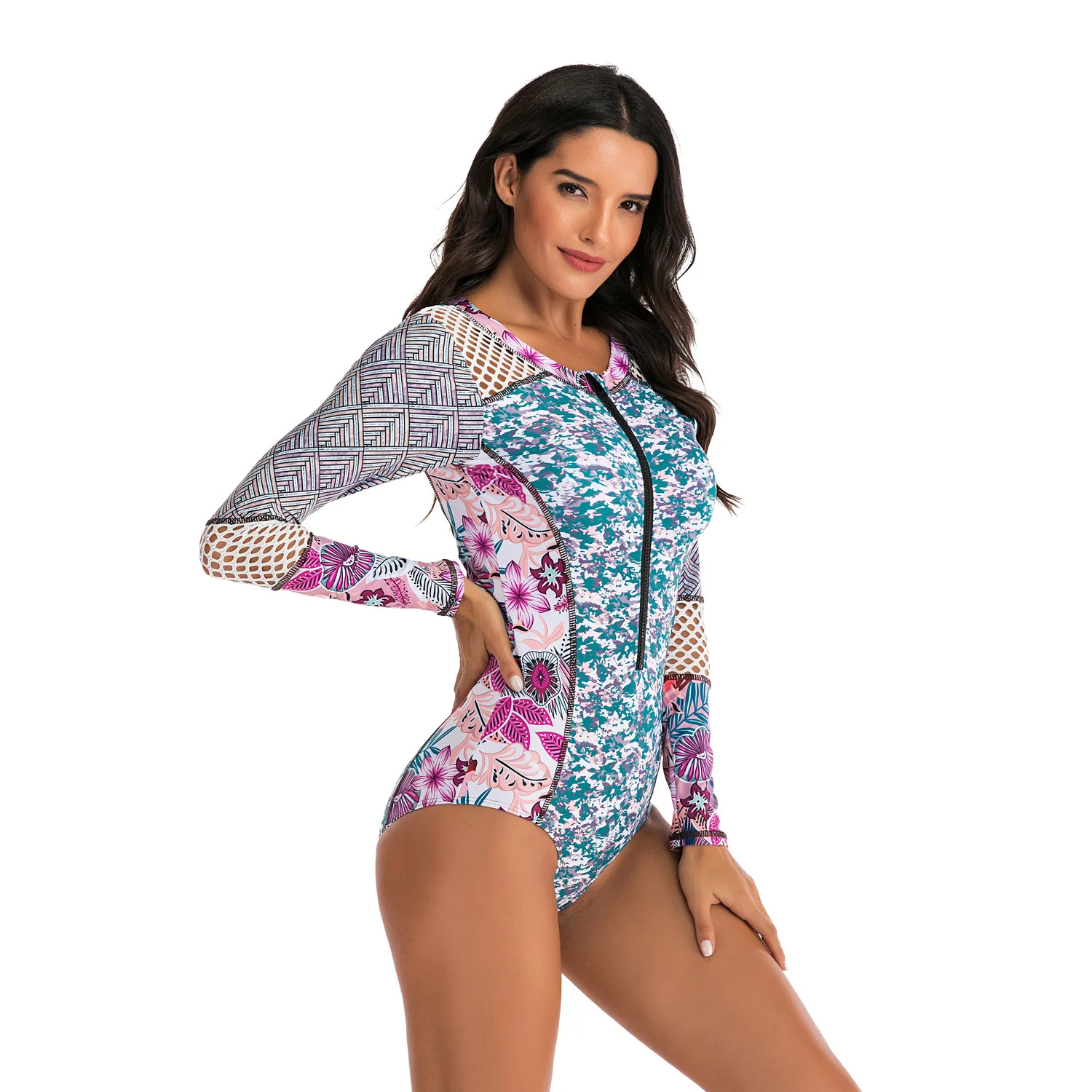 Купальник с длинным рукавом для серфинга Солнцезащитный Женский купальный