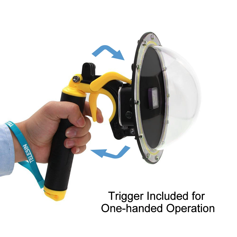 Купольный порт TELESIN 6 дюймов водонепроницаемый чехол 30 м для GoPro Hero 5 Black 7 купольная