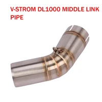 motorcycle exhaust middle link pipe modified tube muffler for suzuki dl1000 v strom1000 2014 2015 2016 2017 2018 2019 2020