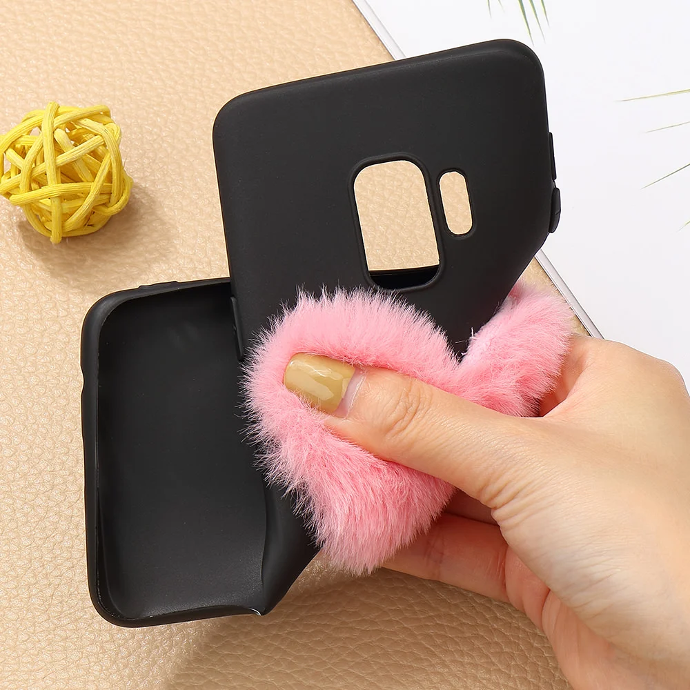 LAPOPNUT милый меховой чехол с сердцем для Samsung Galaxy A71 A51 J4 Plus J6 J5 J3 A7 2018 A8 A6 A5 A3