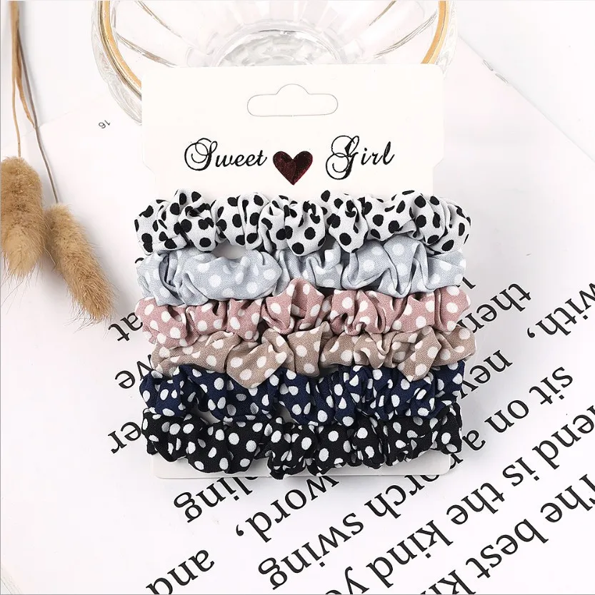 Элегантные леопардовые резинки для волос эластичные бархатные женщин и девочек