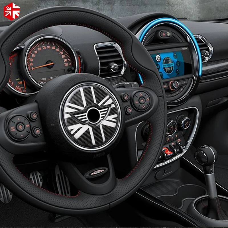 3D наклейка на руль из углеродного волокна для MINI Cooper Countryman F60|Наклейки салона