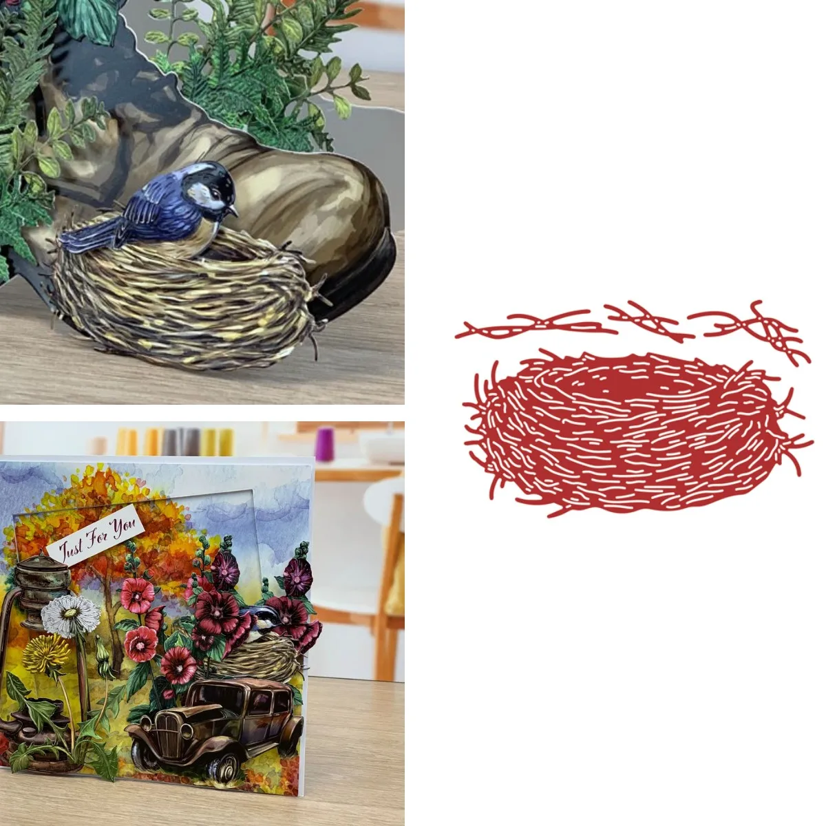 

New Bird's Nest Metal Cutting Dies for DIY Scrapbooking Crafts Dies Cut Stencils Maker Photo Album Template Albums Decoration