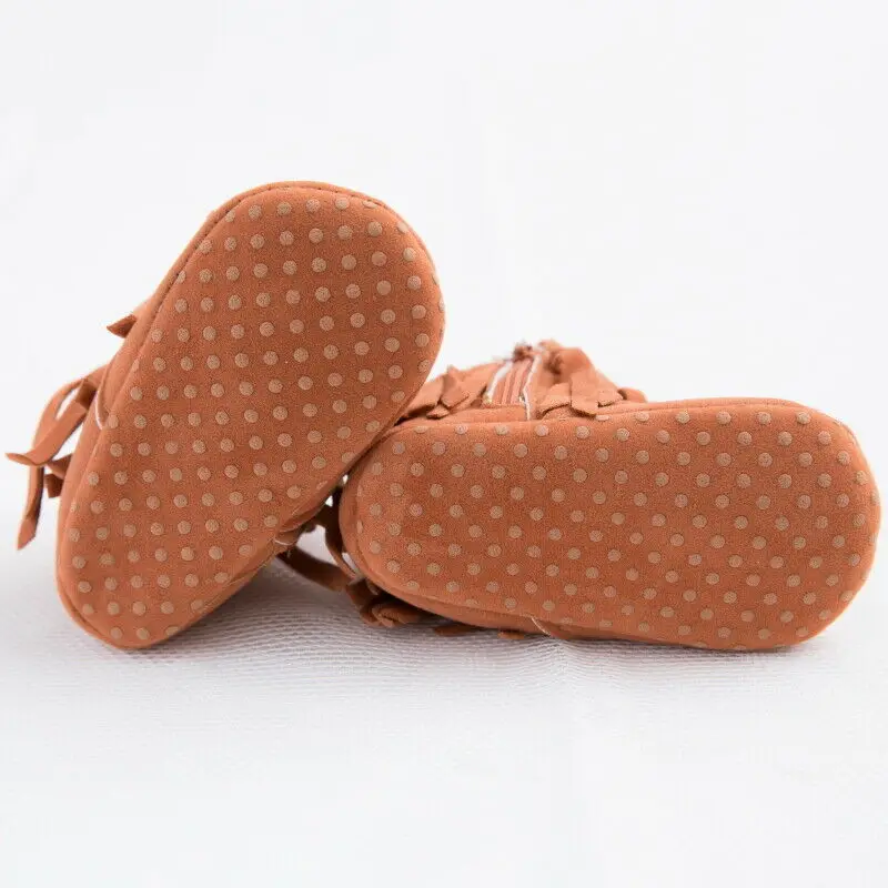 Детские замшевые туфли с бахромой мягкой подошвой детские мокасины для