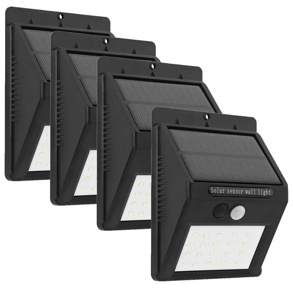 

Светодиодный светильник на солнечной батарее, уличный солнечный светильник с датчиком движения PIR, водонепроницаемый солнечный светильник...