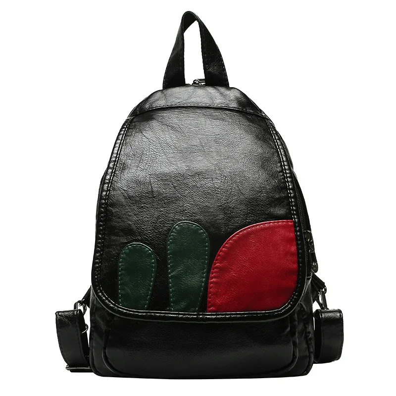 

Women's 2021 new backpack female Korean version of large capacity backpack fashion washed leather shoulder slung bag