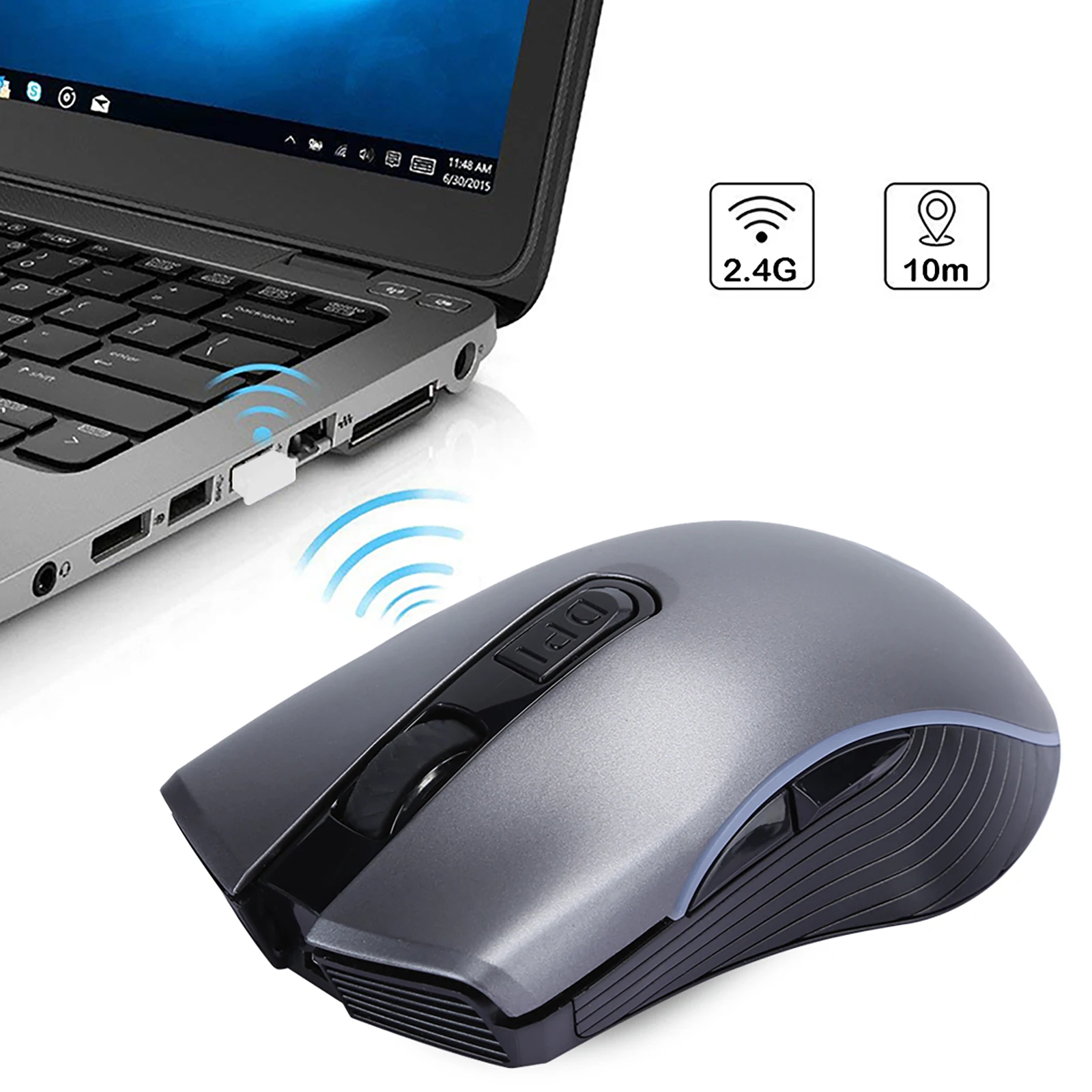 

Wireless Bluetooth Charging Mouse Dual Mode With Silent Gaming Office Dual Mode 2.4G Plus Bluetooth For Laptop Desktop Computer