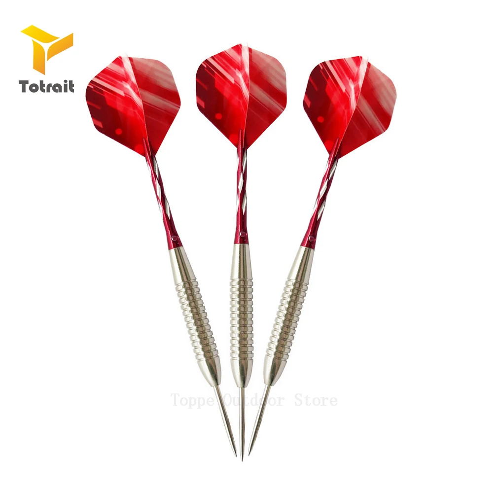 

TOtrait3PCS Professional Darts 22g Steel Tip Dardos Iron Barrel Aluminum Shafts For Indoor Professional Dartboard Games Red/Blue