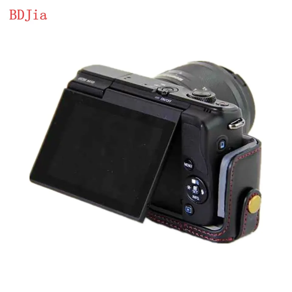 Новейшая сумка для камеры чехол Canon EOS M200 M100 M10 из искусственной кожи половинный