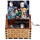 Музыкальная шкатулка с мотивом аниме рассекающий демонов Тоторо, деревянная музыкальная шкатулка с рукояткой, подарок для девочек на день рождения, Новогодний подарок