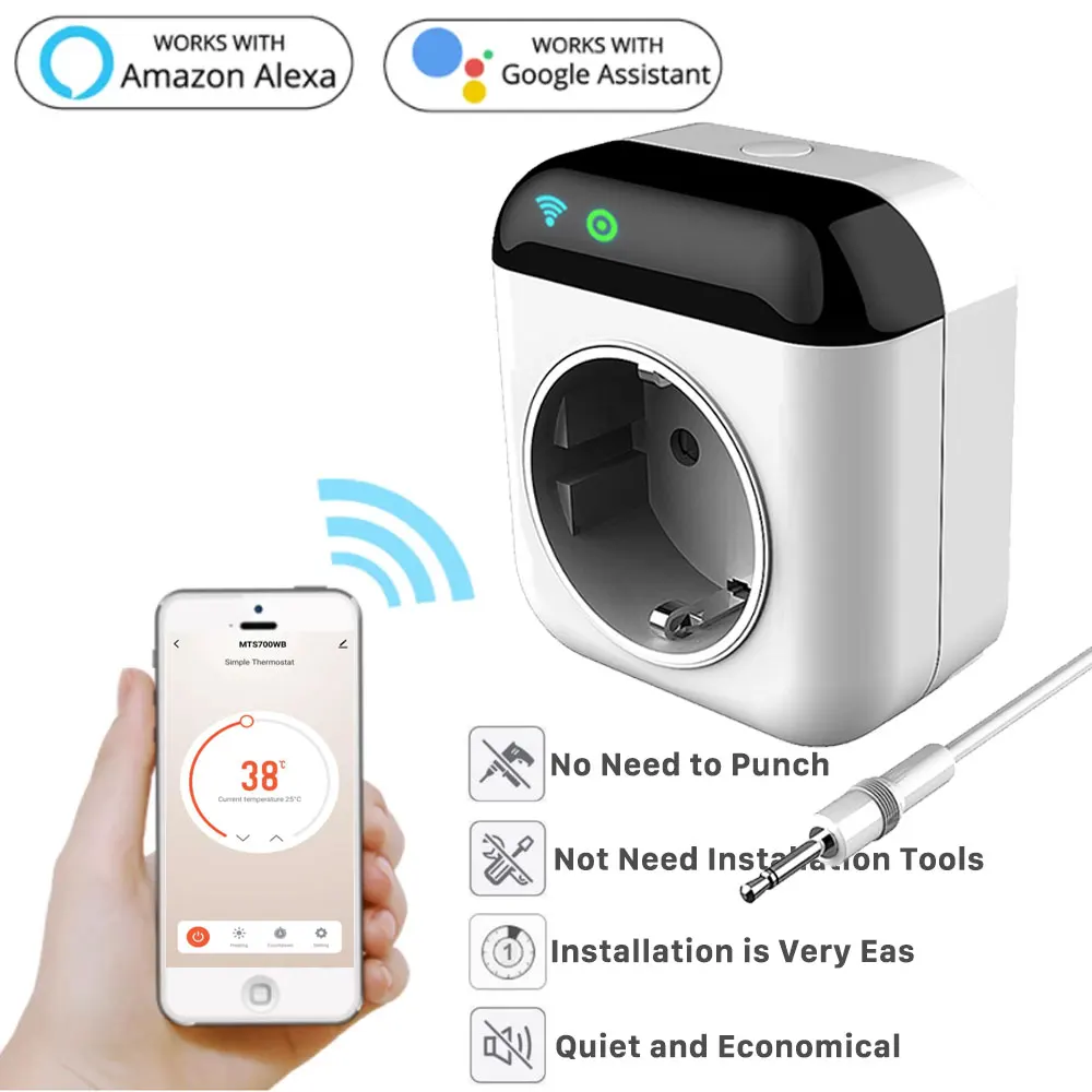 Nashone Wifi Thermostat 220V Tuya Smart Temperature Controller Floor for Water/Gas Boile Work with Alexa | Обустройство дома