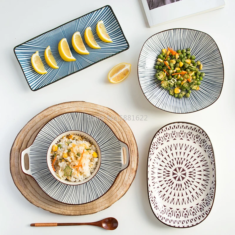 

Creative Irregular Home Dish Plate Japanese Tableware Personalized Ceramic Deep Plate Soup Plate Dish Plate