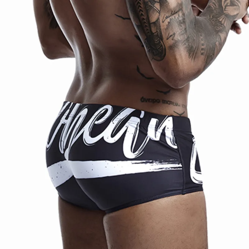Мужские трусы для плавания Seobean с заниженной талией и буквенным принтом|Мужские