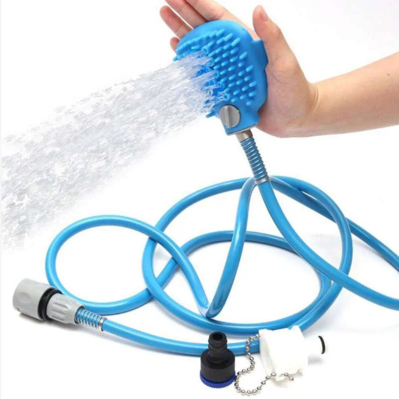 

Silicone Pet Bathing Tool Comfortable Massager Shower Tool Cleaning Washing Bath Sprayers Dog Brush Pet Scrubber Hose Adapters