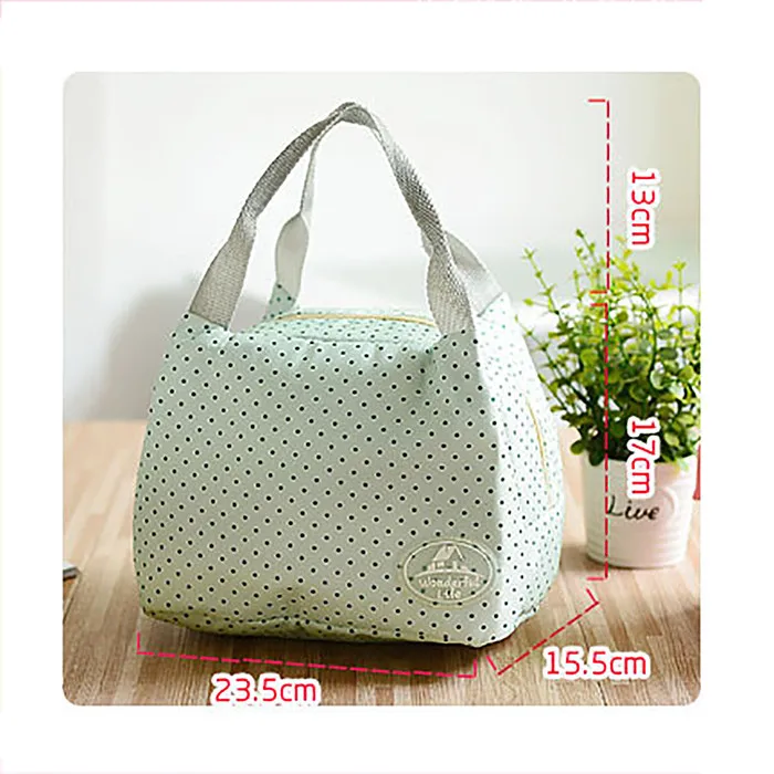 

Insulated Cold Canvas Stripe Lunch Bag Picnic Carry Large Capacity Case Thermal Portable Isotherme Lunchbag Storage Organizers