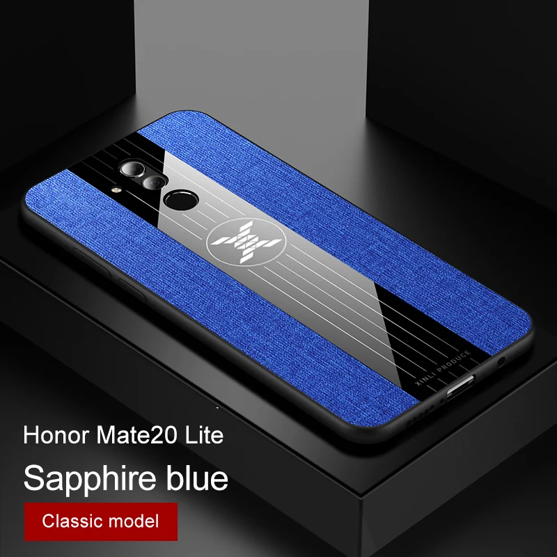 Blue No Ring Для huawei mate 20 Lite чехол матовая ткань глянцевый чехол для huawei mate 20 Pro mate 10 Lite противоударный чехол для телефона с кольцом держатель - Цвет: Blue No Ring