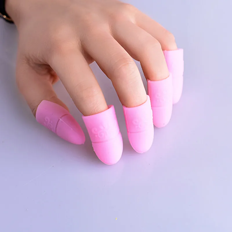 5 шт. дизайн ногтей Замачивание колпачок клип эластичные силиконовые наконечники