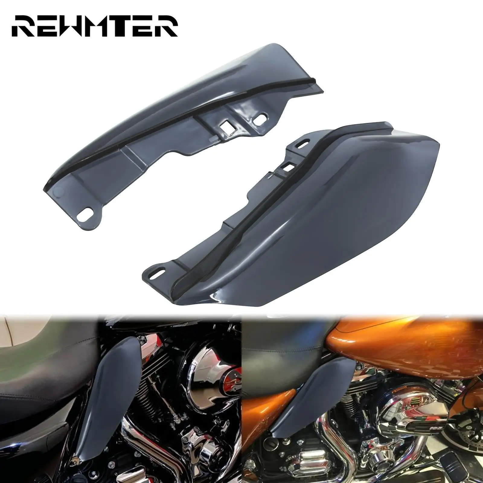 

Motorcycle Engine Air Deflector Mid-Frame Heat Shield Trim Smoke Cover For Harley Touring Trike 09-16 Electra Glide CVO Limited
