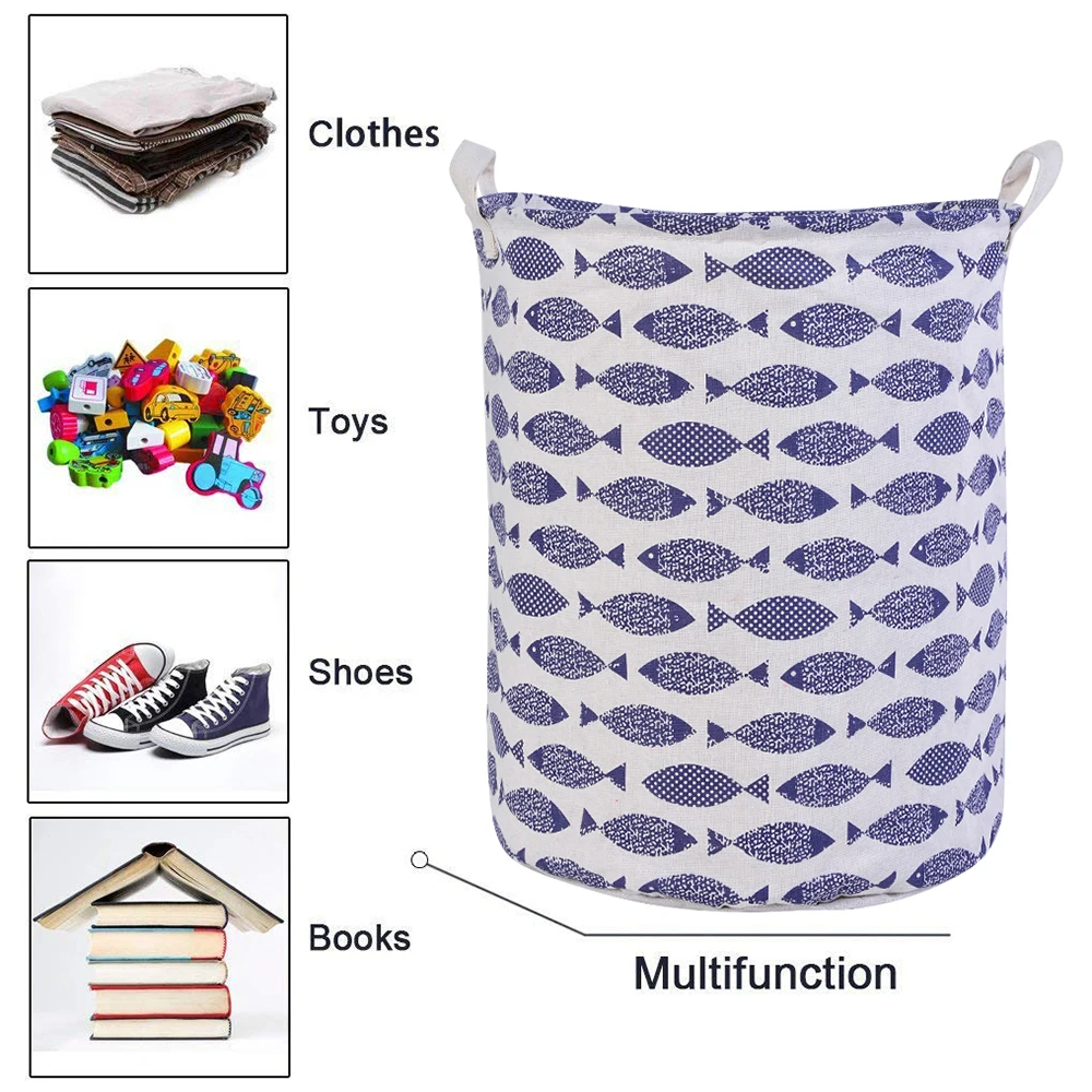 Пылезащитная корзина для белья из хлопка и льна 1 шт. сбора игрушек органайзер