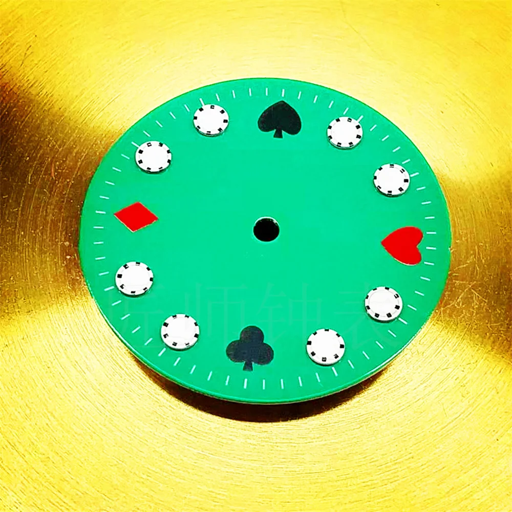 Зеленые часы циферблат 29 мм синие светящиеся циферблаты без логотипа рисунок для