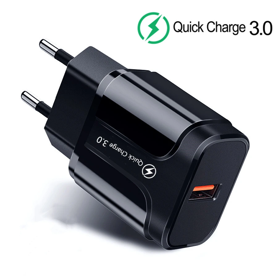Универсальное зарядное устройство 5 В 3 А, EU, US, USB, зарядное устройство для телефона, быстрая зарядка 3,0, быстрая зарядка для внешнего аккумулятора для iPhone 11 Pro, XR, телефонов, планшетов