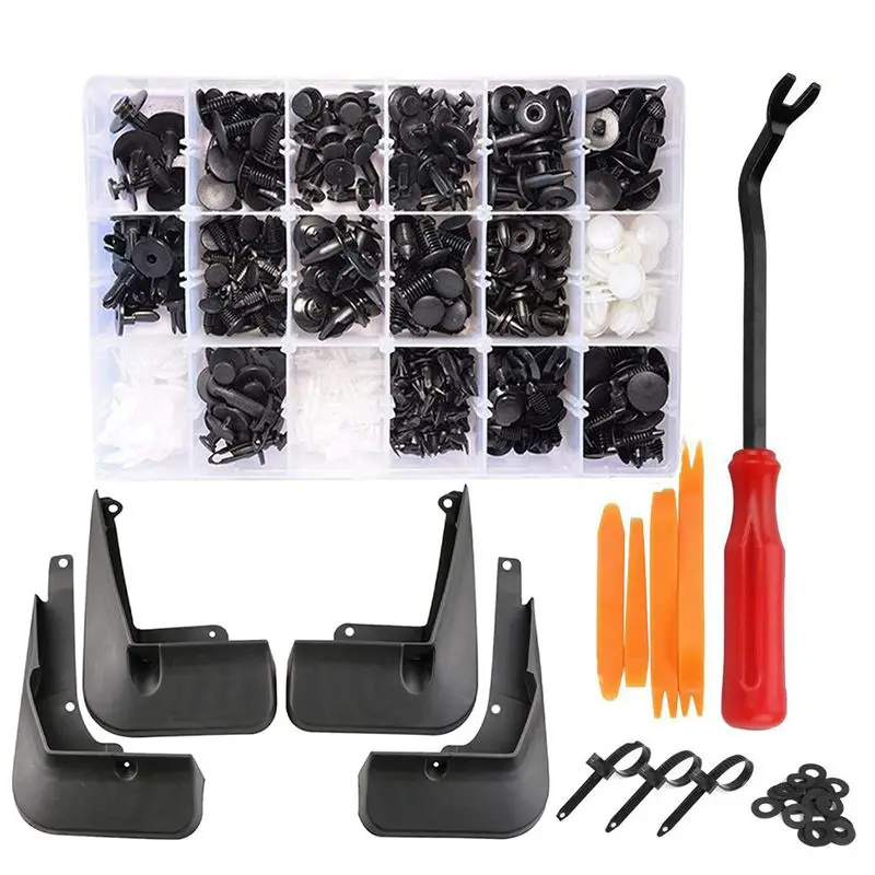 

455 Pcs Car Retainer Clips Kit with Fastener Remover & Car Mud Flaps Fit for Toyota C-Hr Chr 2016 - 2018 Abs
