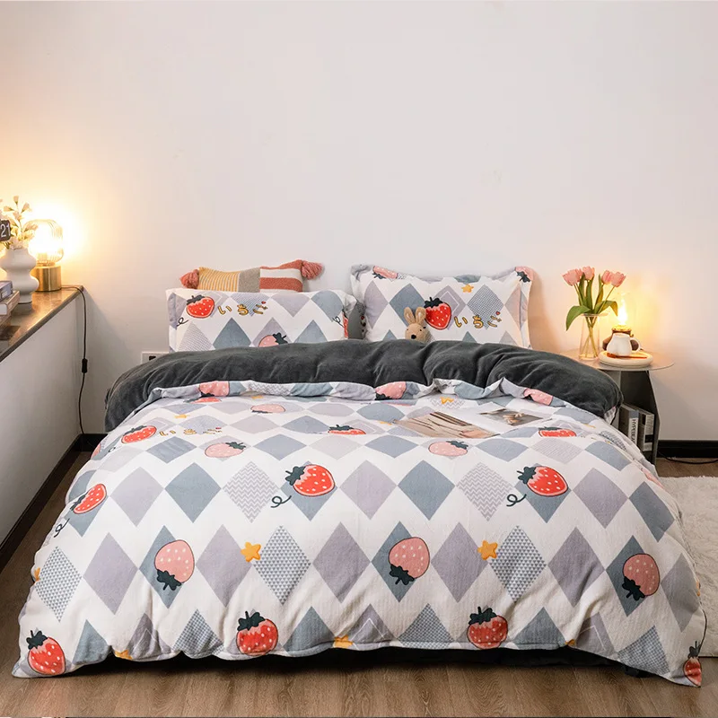 Королевский фланелевый шерстяной пушистый Комплект постельного белья мягкий