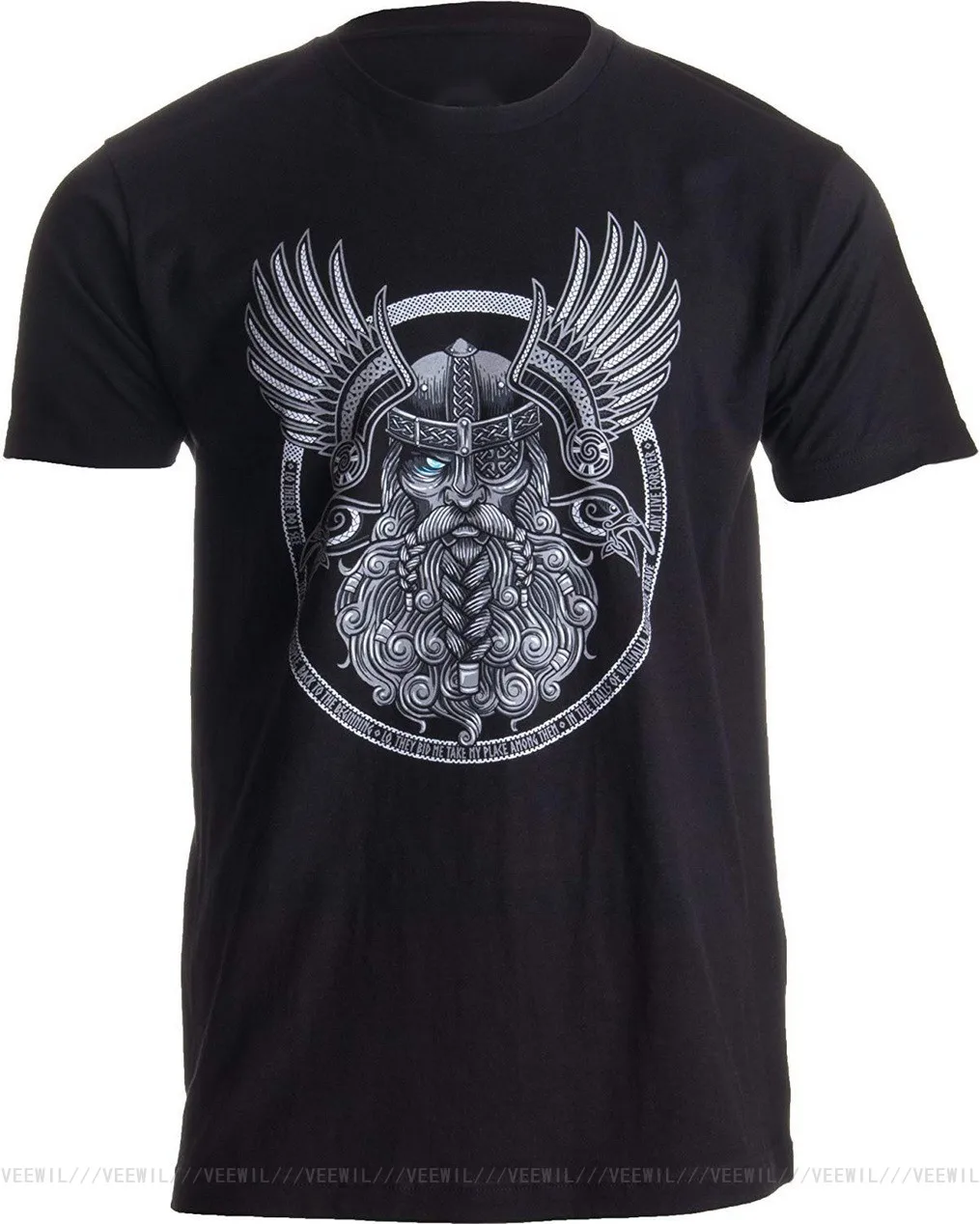 

Odin Norse Mythology God Valkyrie Valhalla Viking Raven Nordic Thor T Shirt Men Women TEE Shirt Style Round