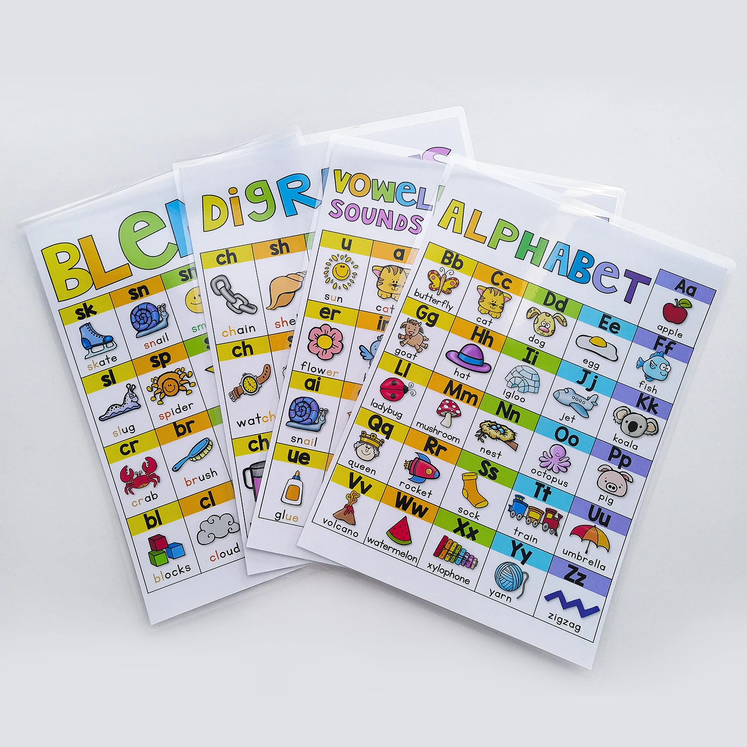 4 шт./компл. постеры для детей дошкольного возраста постер на английском языке