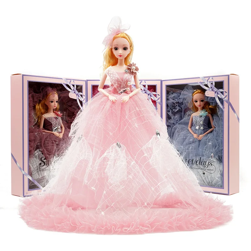 

40cm Fashion Wedding Doll Boutique Dance Joint Movable Gift Box Set Princess Toys for Children Kids Best Gift for Girls New S02