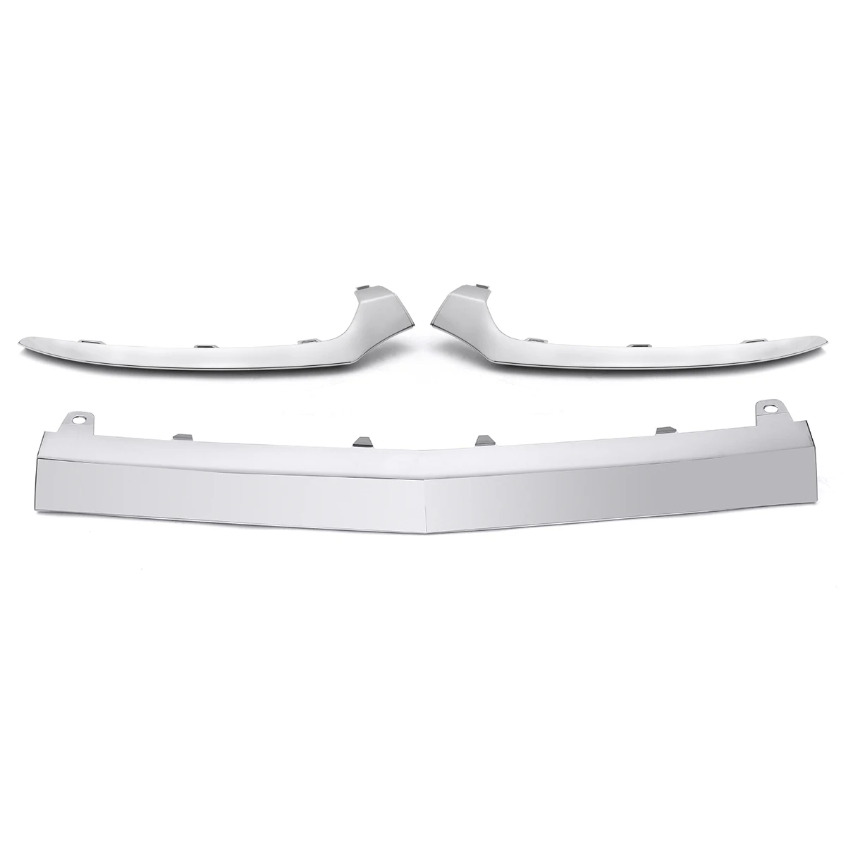 

New 3pcs Car Front Bumper Splitter Lip Diffuser Chrome Trim Protector Cover For Mercedes For Benz W205 C300 C400 C63 For AMG