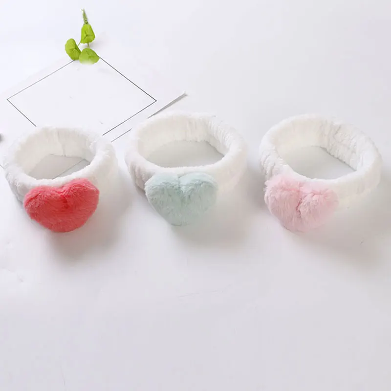 Новая повязка на голову с сердцем для волос милая Корейская маска душа макияж