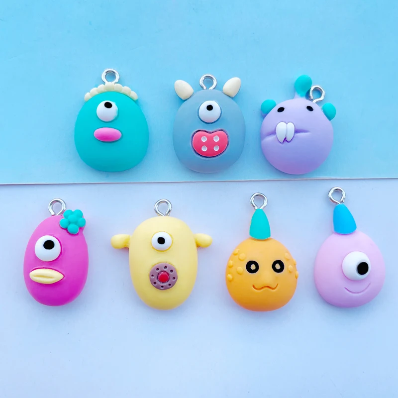 

10New милые Мультяшные животные, бактерии, маленькие монстры, серии подвеска кавайи, цепочка для ключей, ожерелье, подвеска, сделай сам, декора...