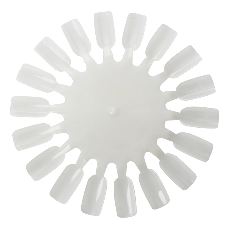 

10Pcs Nail Art Tips Gel Acrylic Display Practice Wheel & 900Pcs White Lint Free Nail Art Wipes Cotton Pad