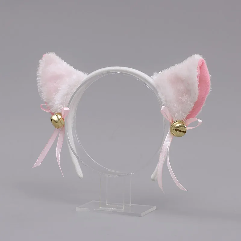 

Beautiful Masquerade Halloween Cat Ears Cosplay Cat Ear Anime Party Costume Bow Tie Bell Headwear Headband Anime Horns Cosplay