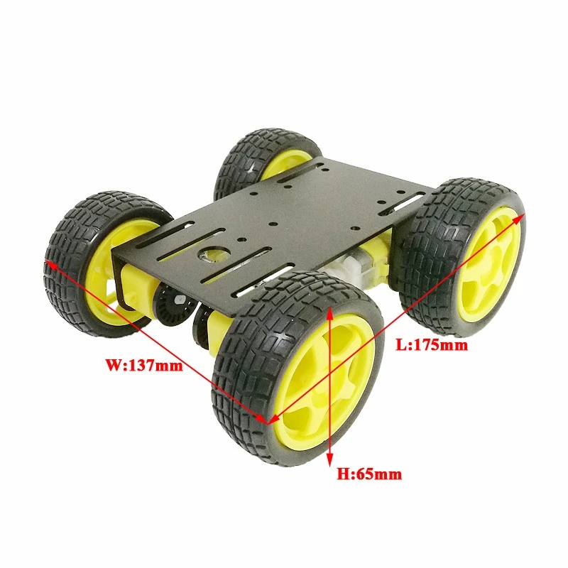 Tires Pinstripe Road 1 Set 4WD Smart RC Car Chassis Kit Metal for Robot Education Modification DIY Tank Model Maker Teaching | Игрушки и