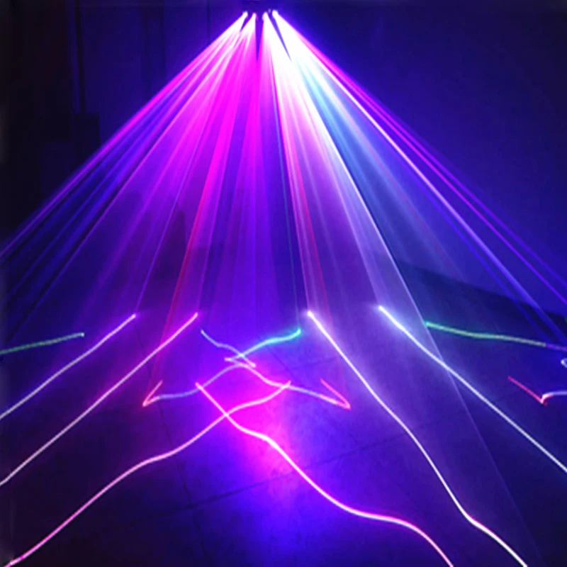

Super Bright DJ Stage Laser Projector 4 Lens RGB Laser Light DMX Full Color Effects Lighting for Disco Bar Nightclub Dance Party